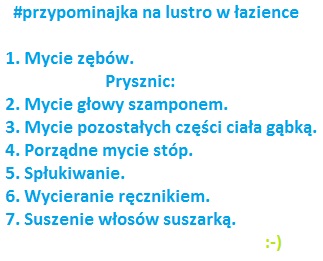 #przypominać na lustro w&nbsp;łazience