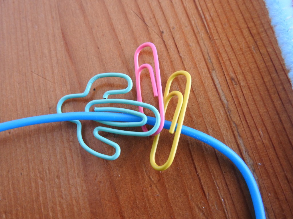 Spinacze, nawlekanie –&nbsp;schemat