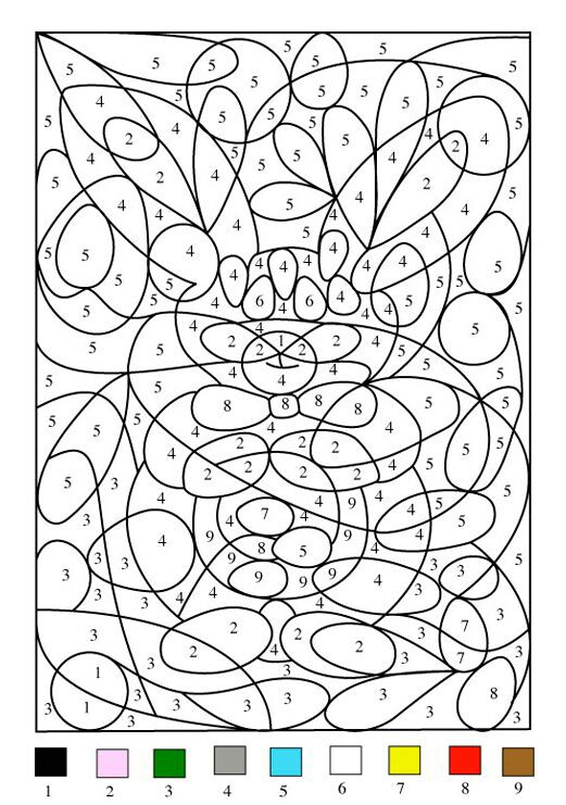 Kolorowanki z numerami – spostrzeganie figury i&nbsp;tła