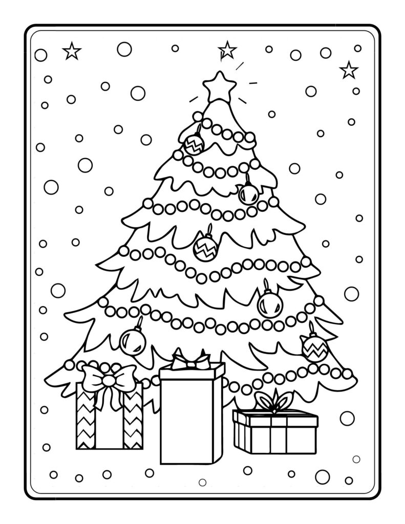 Choinka – kolorowanka