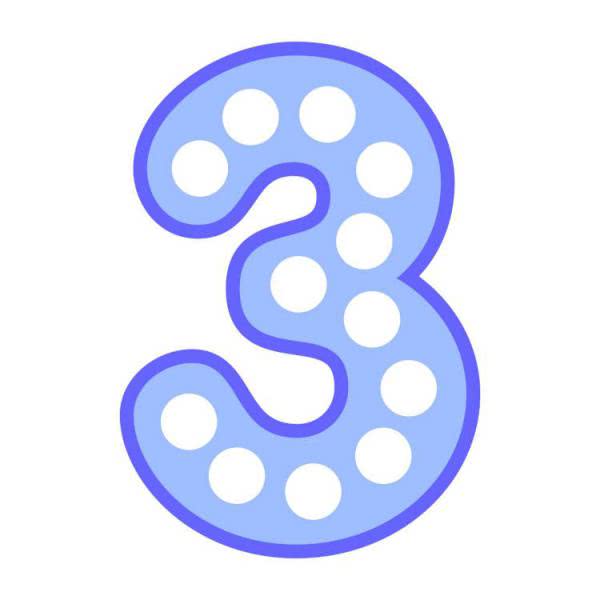 Kolorowe cyfry do wyklejania kropek z&nbsp;plasteliny