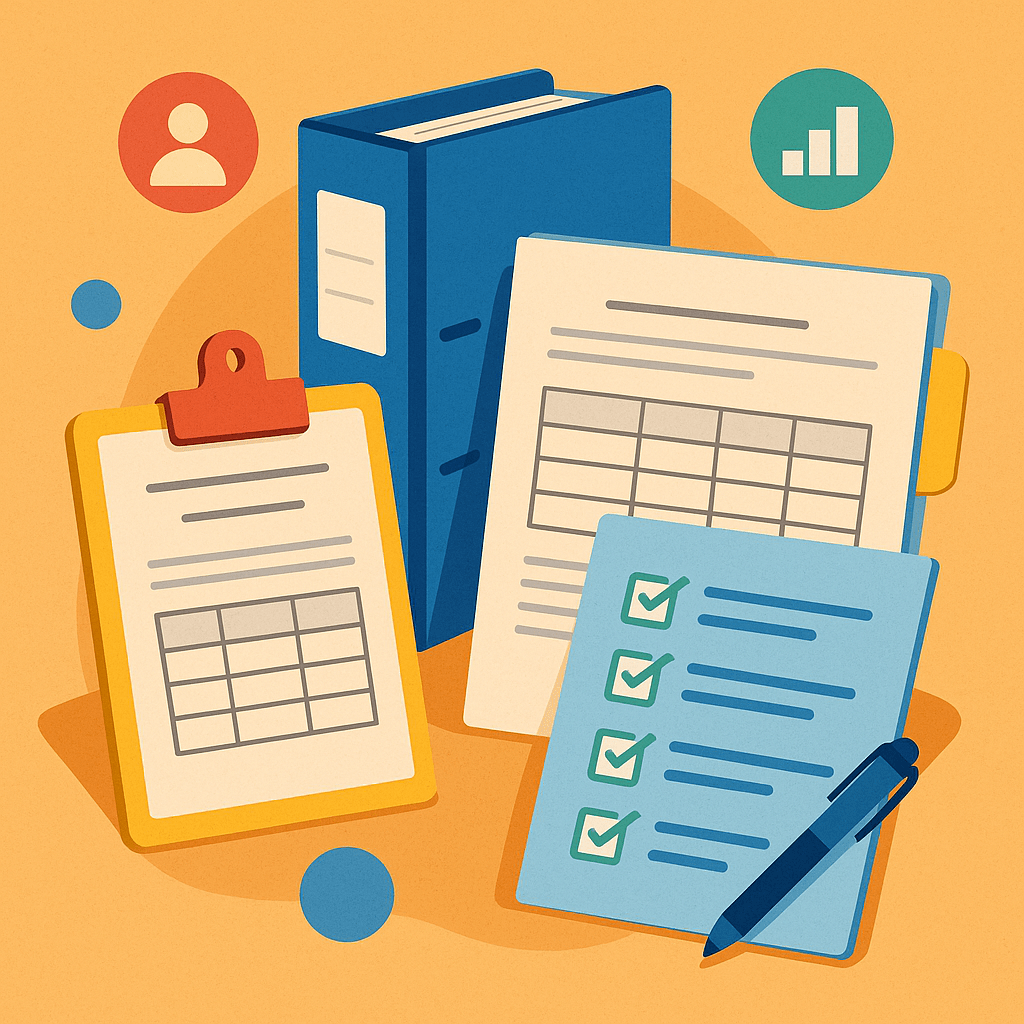 Szablony i wzory: Rubryka WOPFU • Karta IPET • Karta ewaluacji • Protokół zespołu • Matryca celów i&nbsp;wskaźników