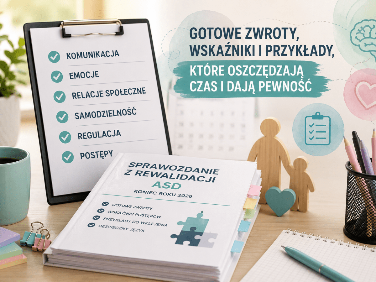 Sprawozdanie z rewalidacji ASD na koniec roku 2026 – gotowe zwroty, wskaźniki i przykłady do&nbsp;wklejenia